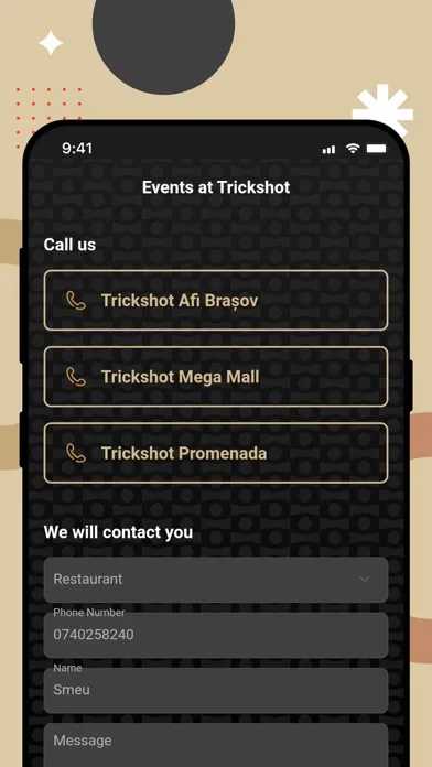 TRICKSHOT Restaurants سکرین شاٹس