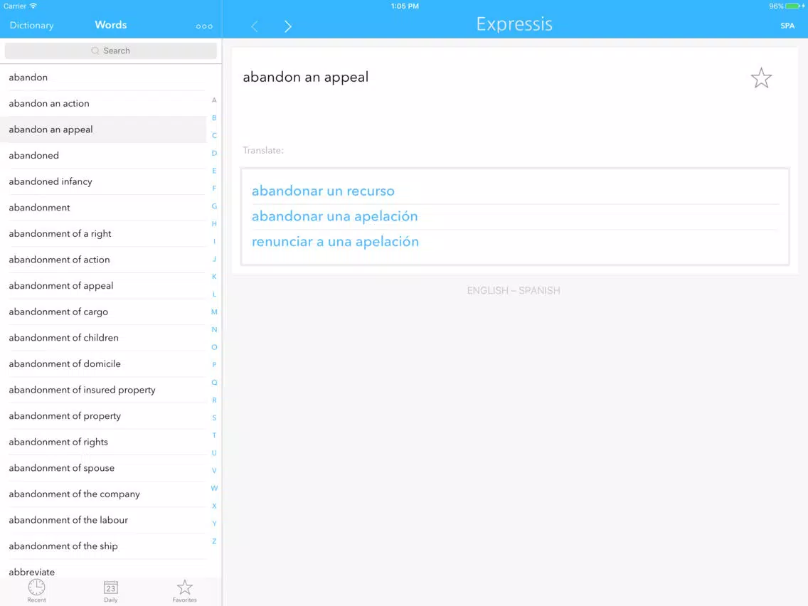 Expressis Business & Law Terms iPad  スクリーンショット