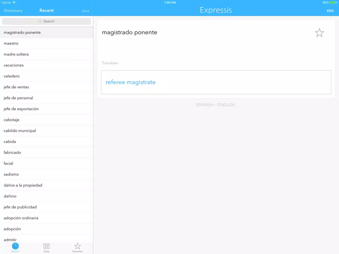 Expressis Business & Law Terms iPad  スクリーンショット