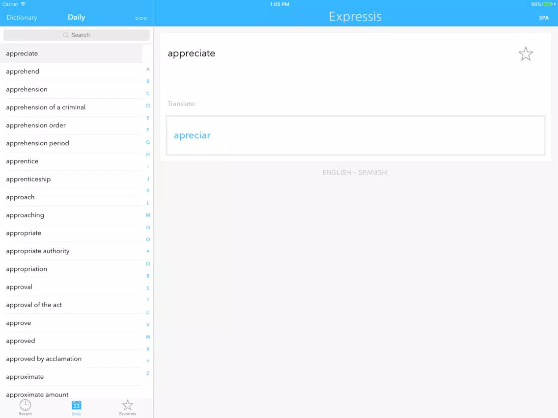 Expressis Business & Law Terms iPad  スクリーンショット