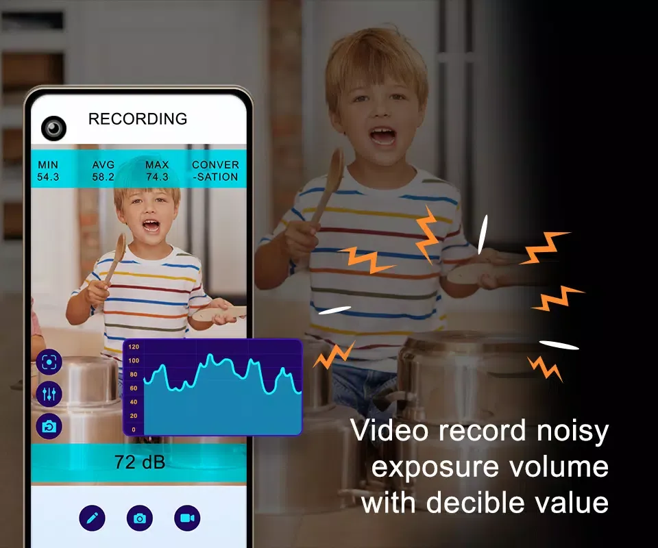 Screenshot di Camera & Audio Noise Detector