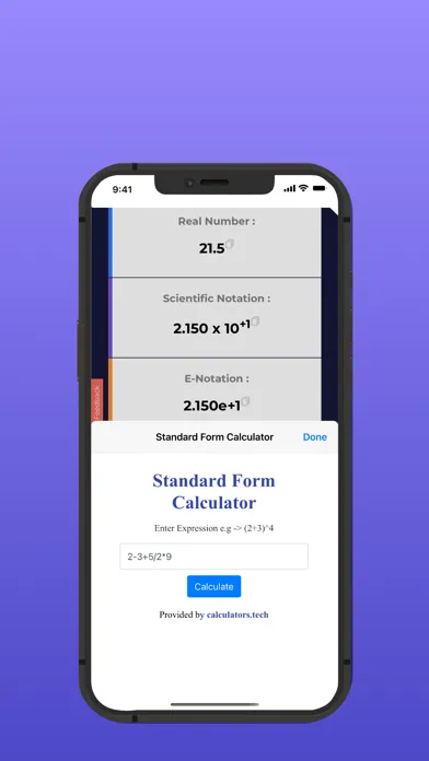 Standard Form Extension Screenshots