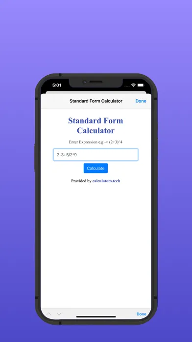 Standard Form Extension Screenshots