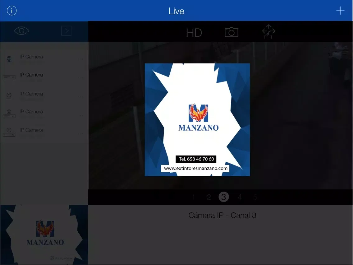Tangkapan skrin Manzano EasyView iPad 