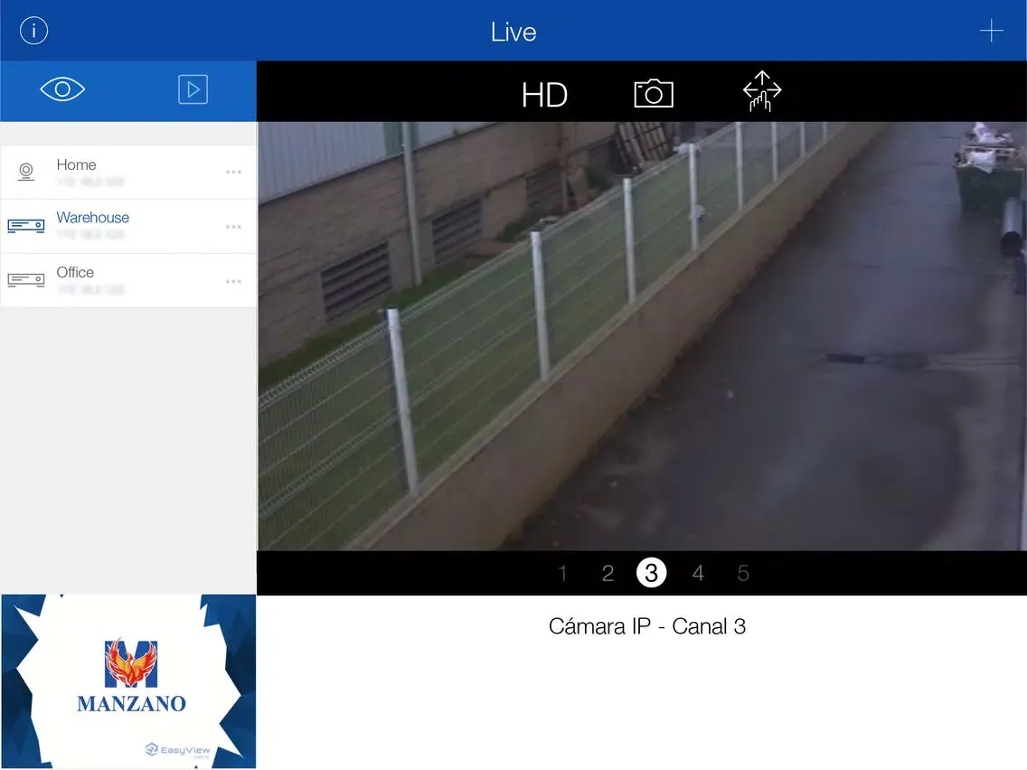 Tangkapan skrin Manzano EasyView iPad 