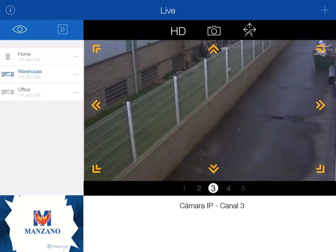 Tangkapan skrin Manzano EasyView iPad 