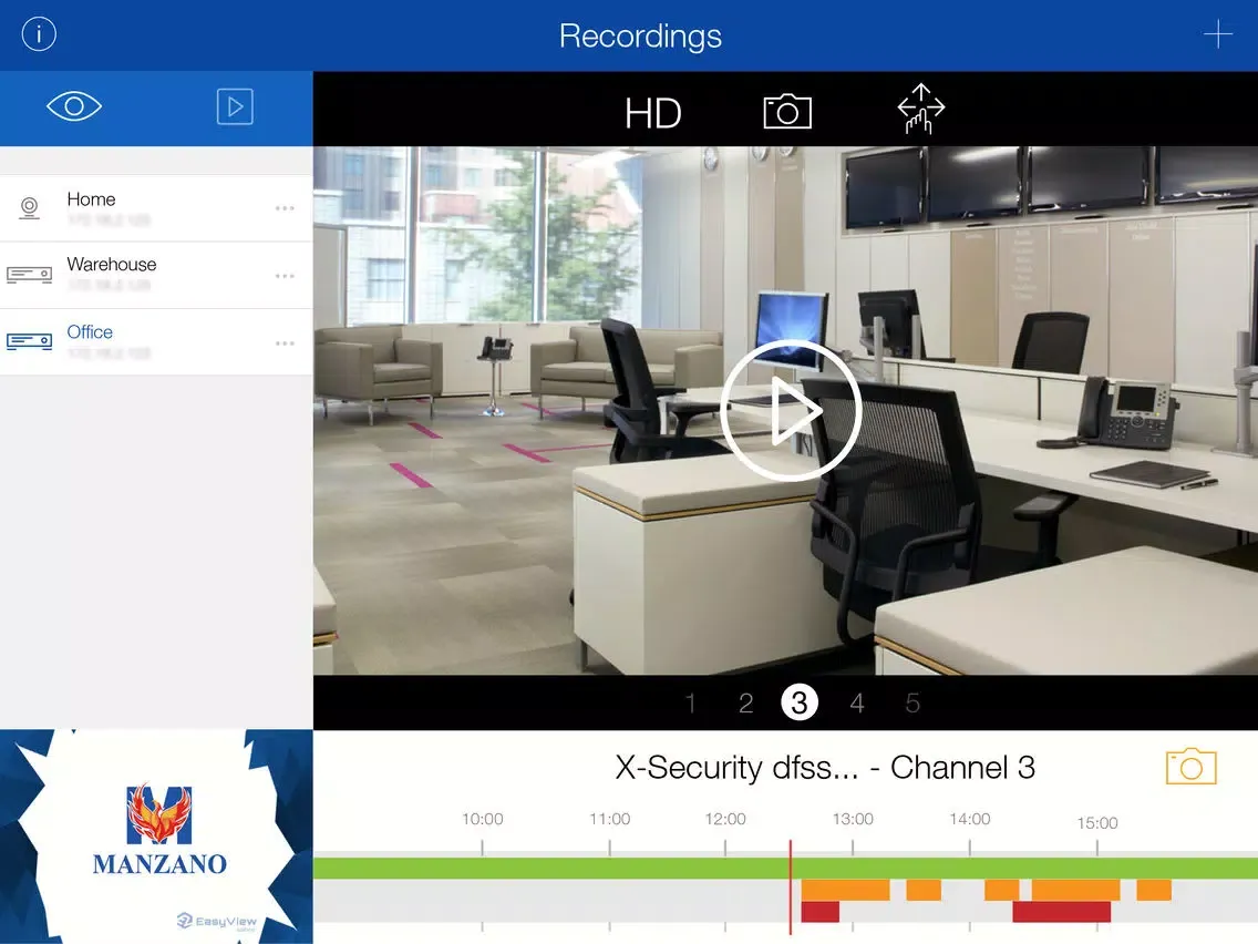 Tangkapan skrin Manzano EasyView iPad 