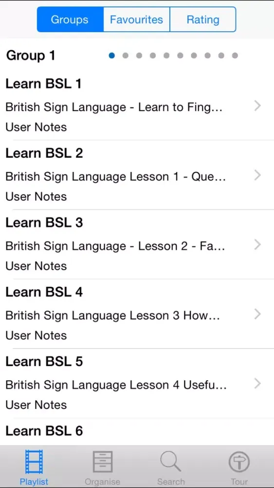 Tangkapan skrin Learn British Sign Language