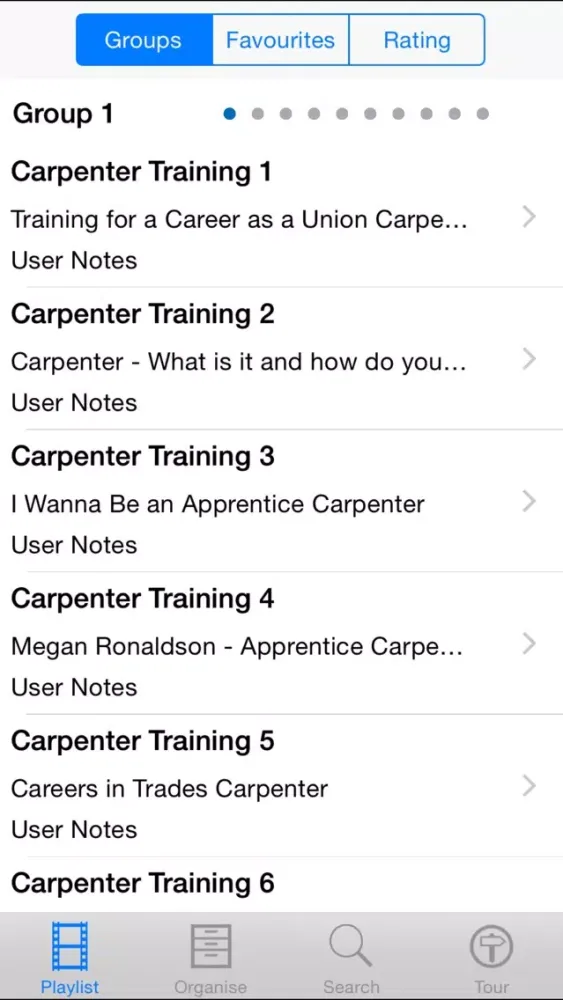 Tangkapan layar Carpenter Training