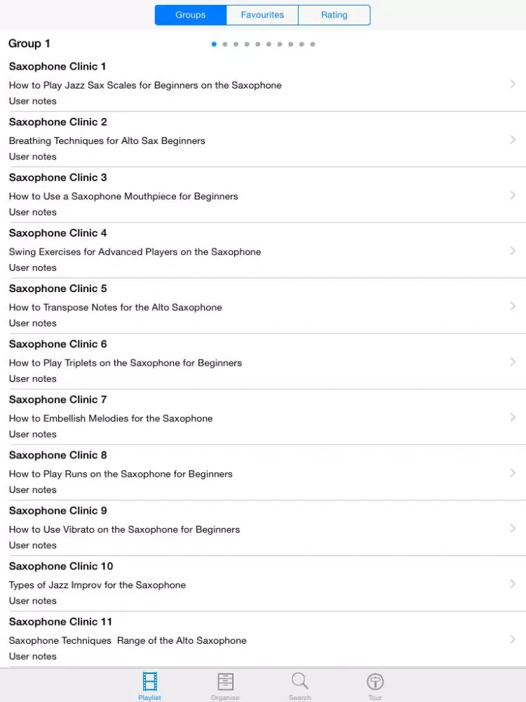 Saxophone Clinic iPad  Screenshots