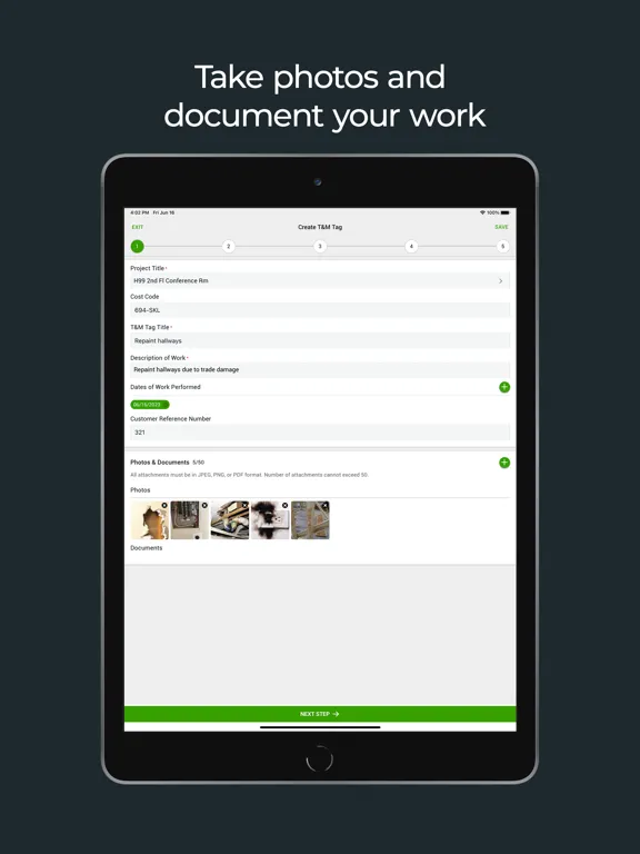 Capturas de pantalla de Clearstory: Paperless T&M iPad 