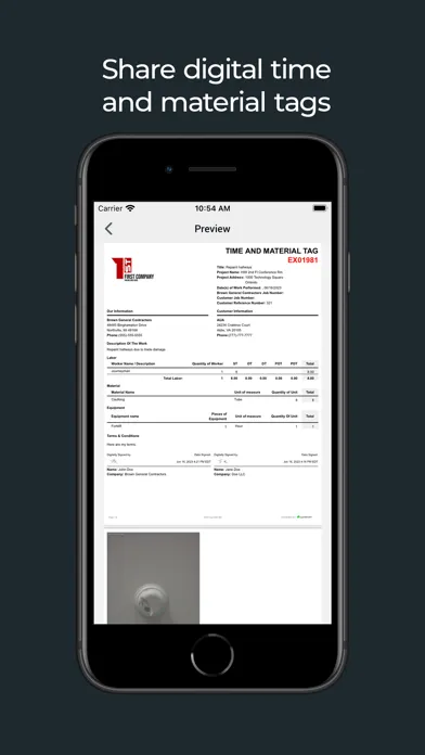 Capturas de pantalla de Clearstory: Paperless T&M
