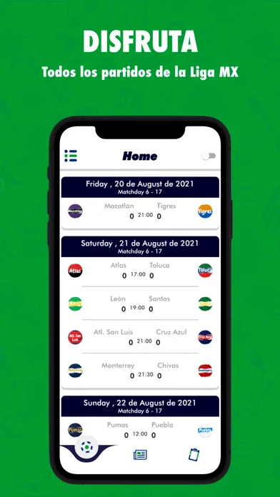 Captures d'écran de México - Liga 2021