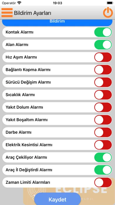 Zrzuty ekranu Eclipse Mobil Araç Takip
