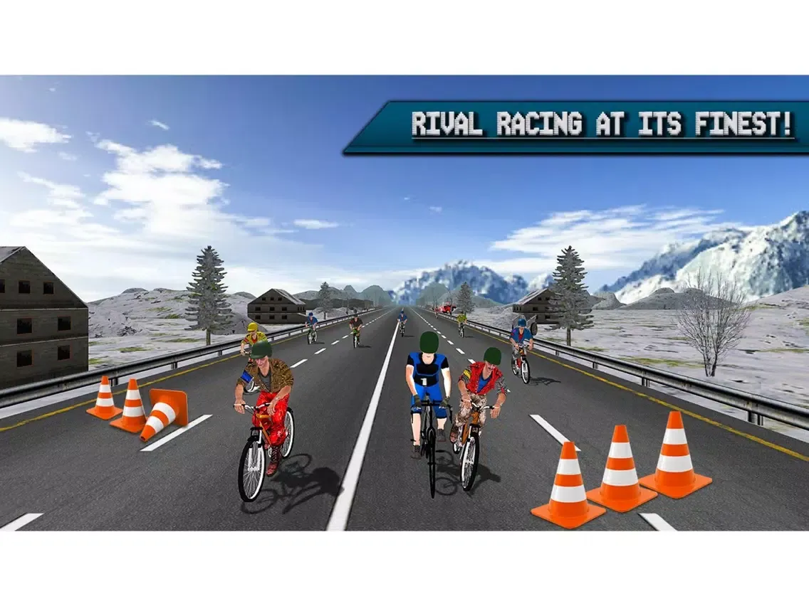 Extreme Highway Bike Racing 2017 - Bicycle Race 3D iPad  Screenshots