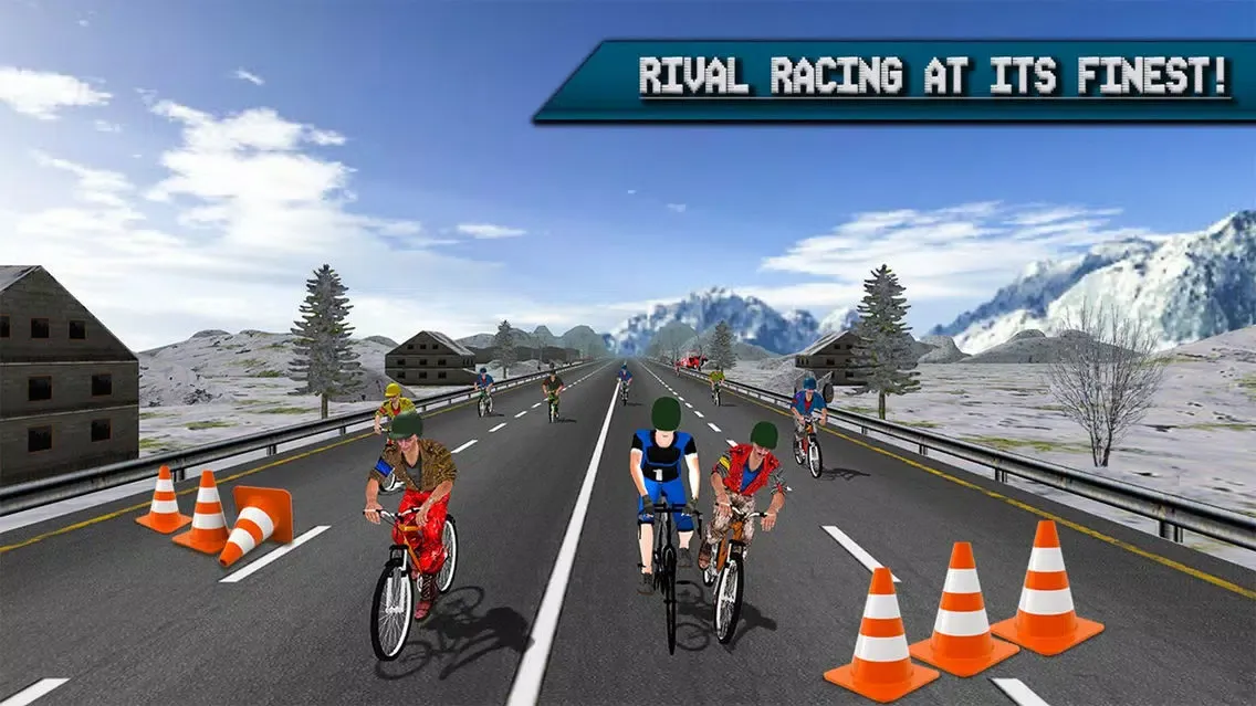Extreme Highway Bike Racing 2017 - Bicycle Race 3D Screenshots