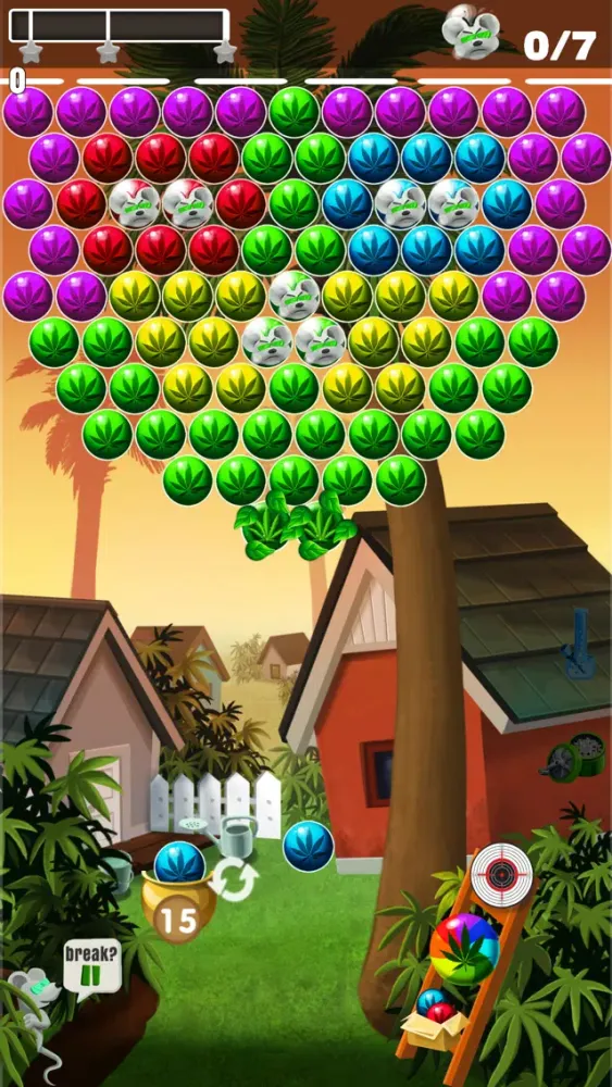 Weed Bubble Shooter Match 3 سکرین شاٹس