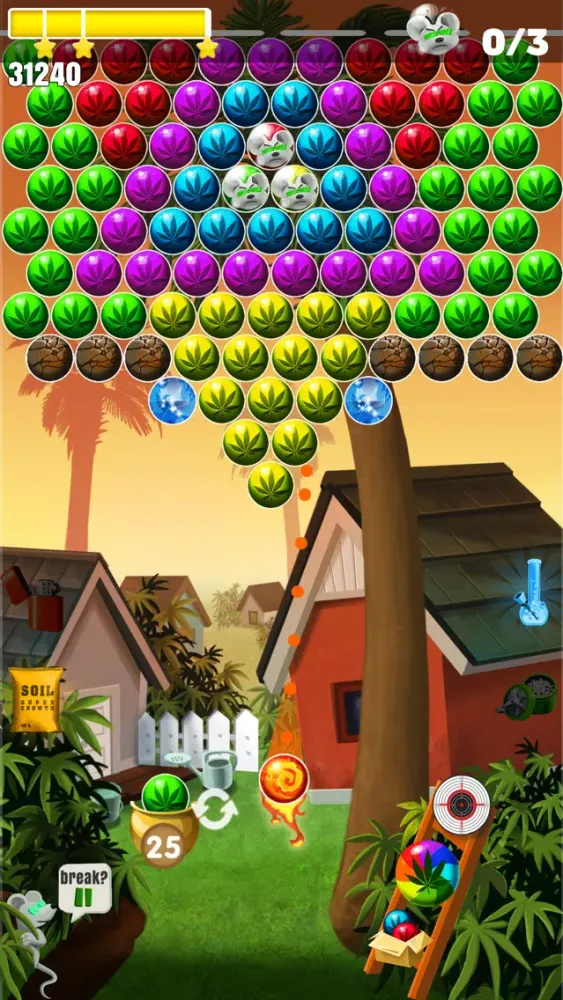 Weed Bubble Shooter Match 3 سکرین شاٹس