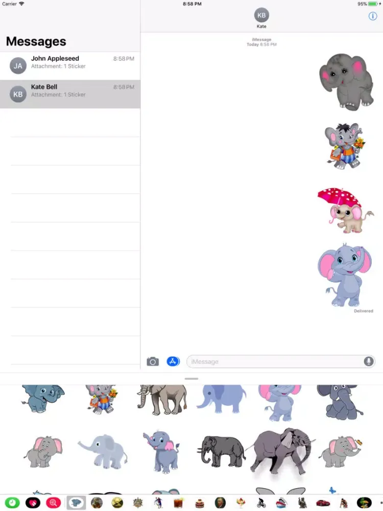 Elephants Stickers iPad 应用截图
