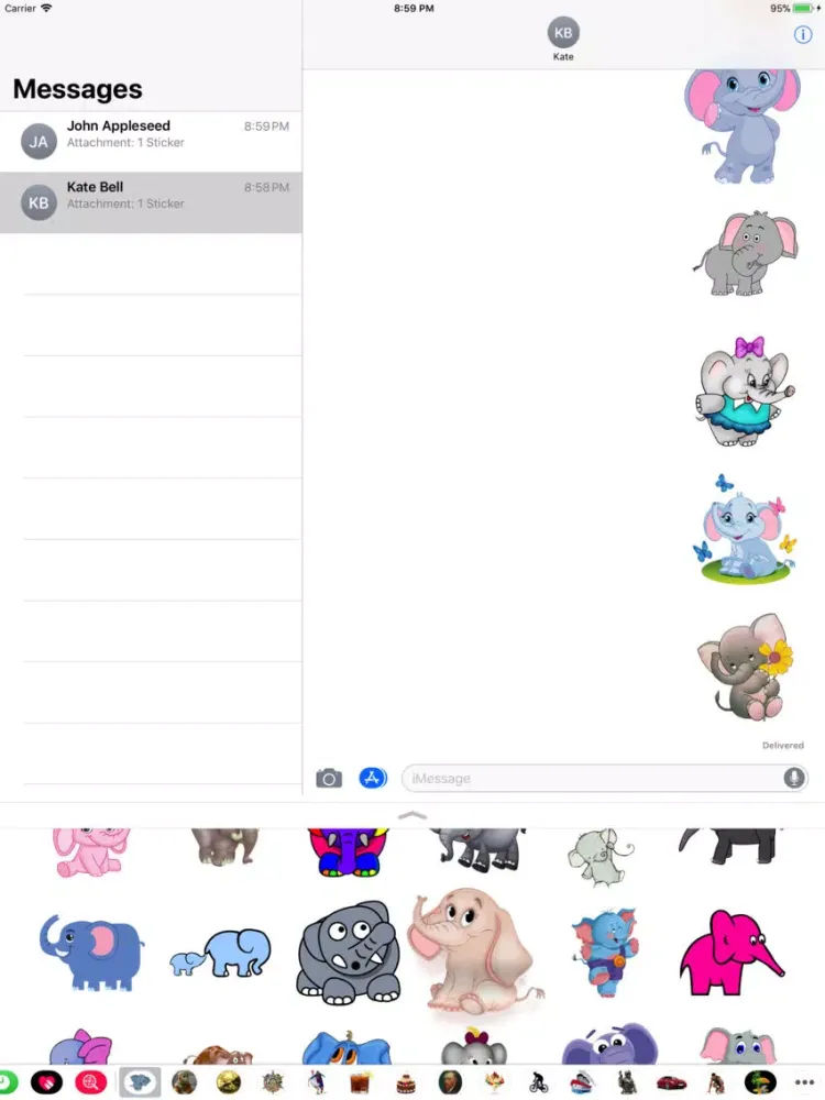 Elephants Stickers iPad 应用截图