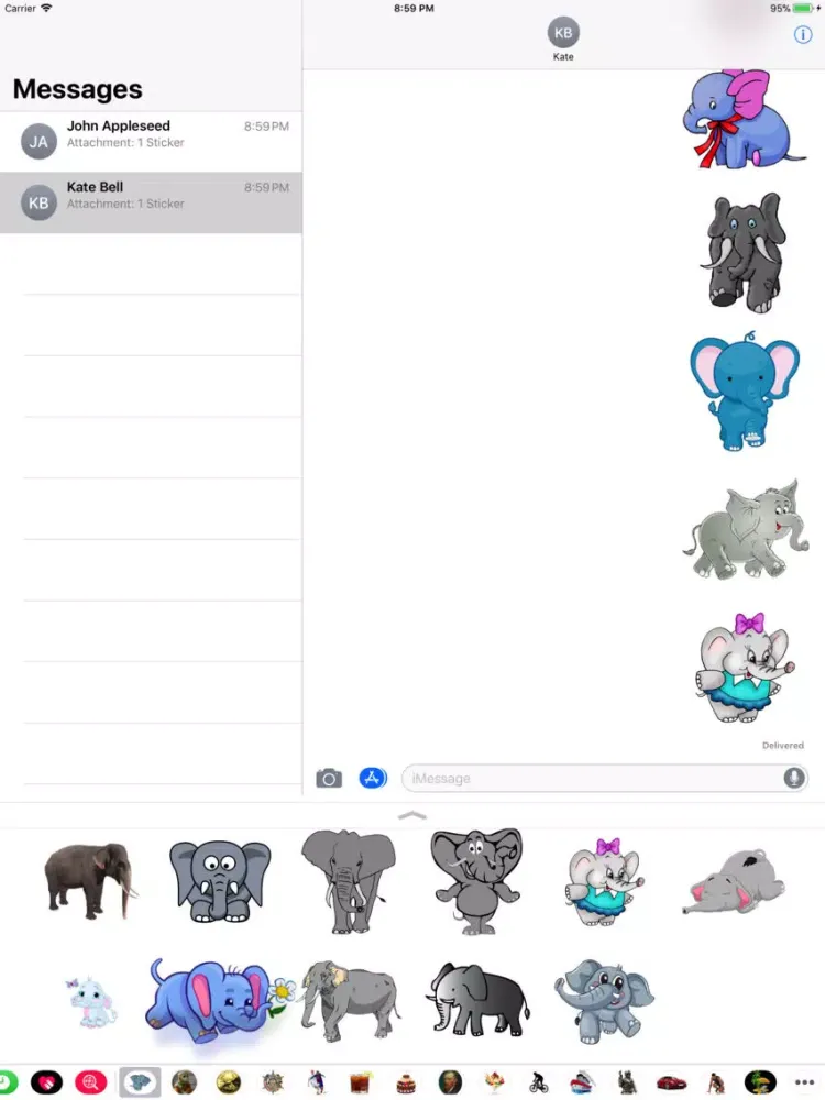Elephants Stickers iPad 应用截图