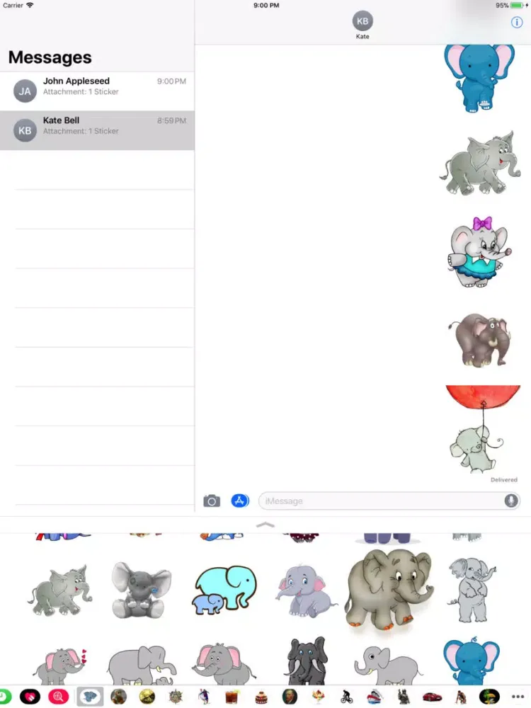 Elephants Stickers iPad 应用截图