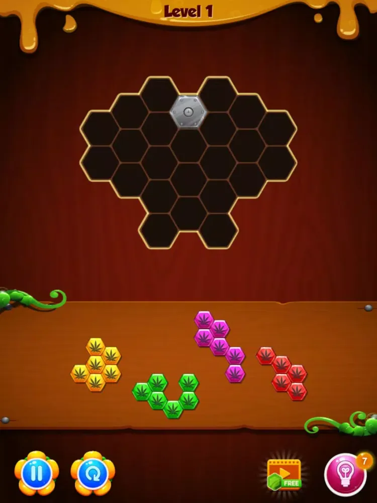 Hexa Weed - hemp block puzzle iPad  स्क्रीनशॉट