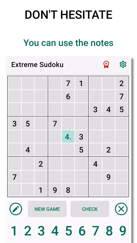 Extreme Sudoku स्क्रीनशॉट