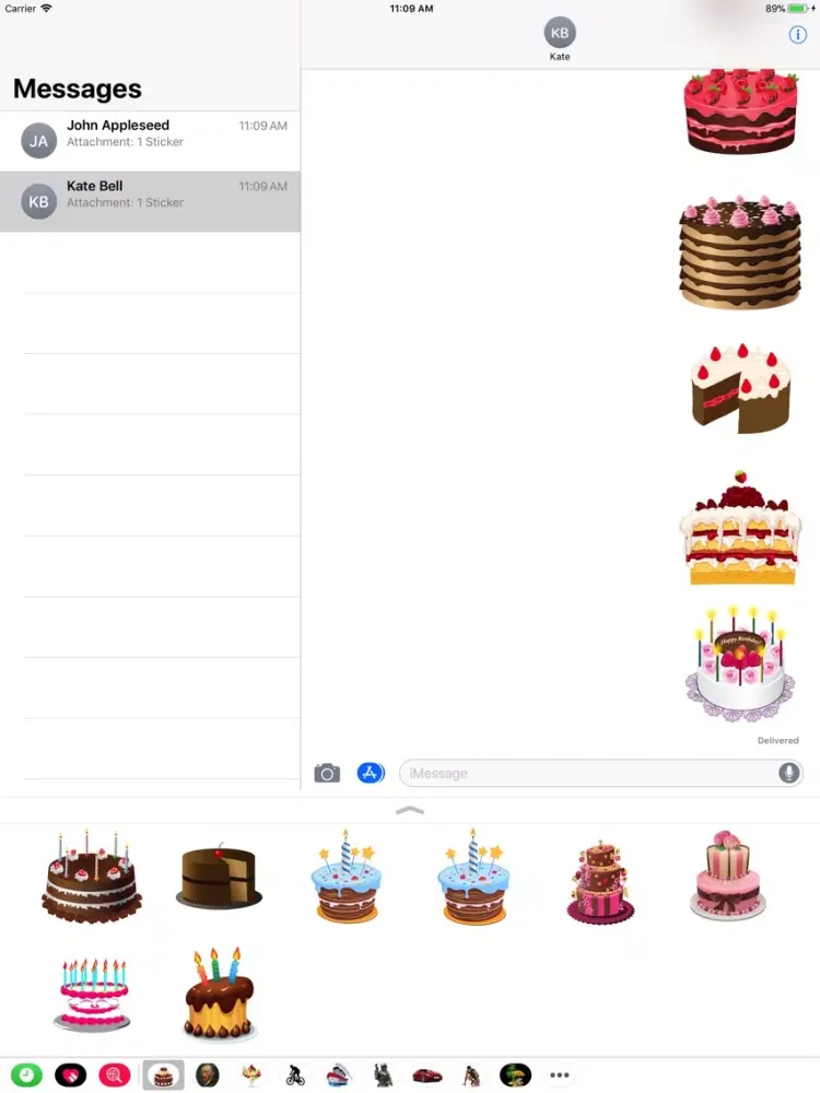 Capturas de pantalla de Cake Party Stickers iPad 