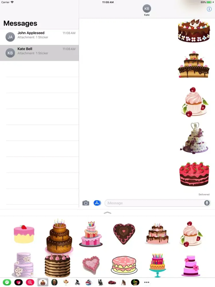 Capturas de pantalla de Cake Party Stickers iPad 