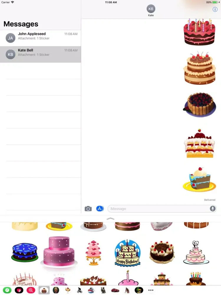 Capturas de pantalla de Cake Party Stickers iPad 