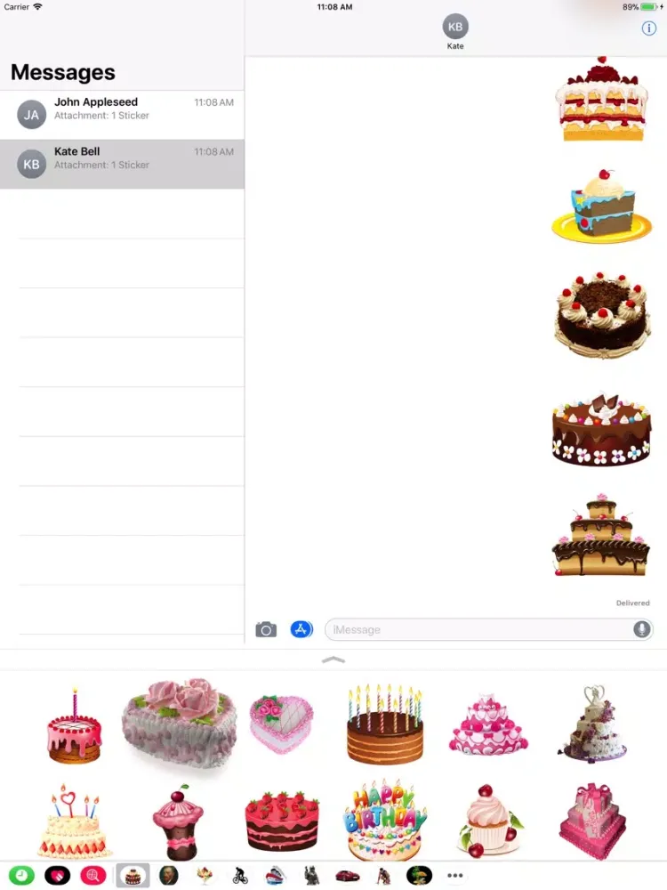 Capturas de pantalla de Cake Party Stickers iPad 