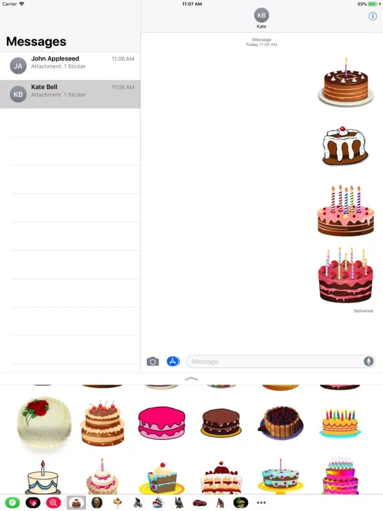 Capturas de pantalla de Cake Party Stickers iPad 