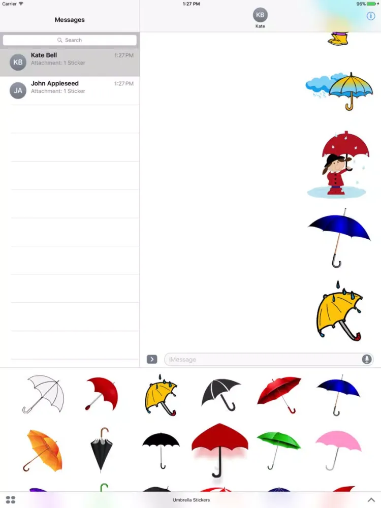 Captures d'écran de Umbrella Stickers iPad 