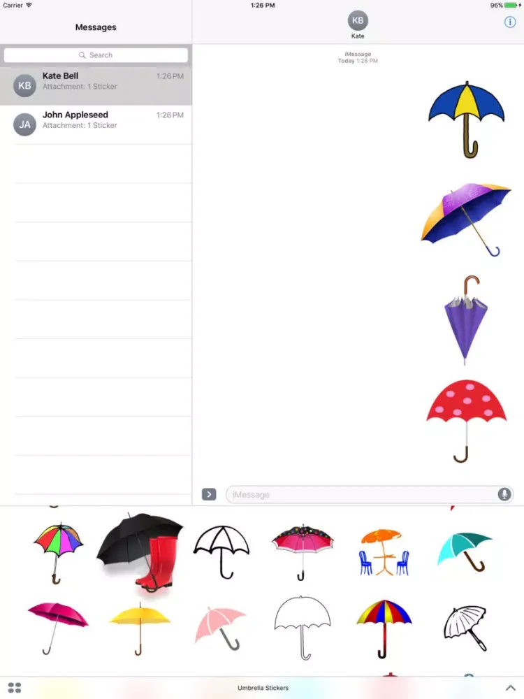 Captures d'écran de Umbrella Stickers iPad 
