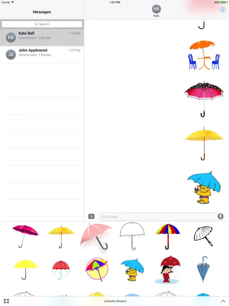 Captures d'écran de Umbrella Stickers iPad 