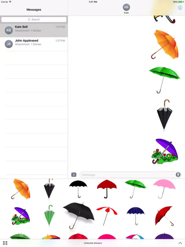 Captures d'écran de Umbrella Stickers iPad 