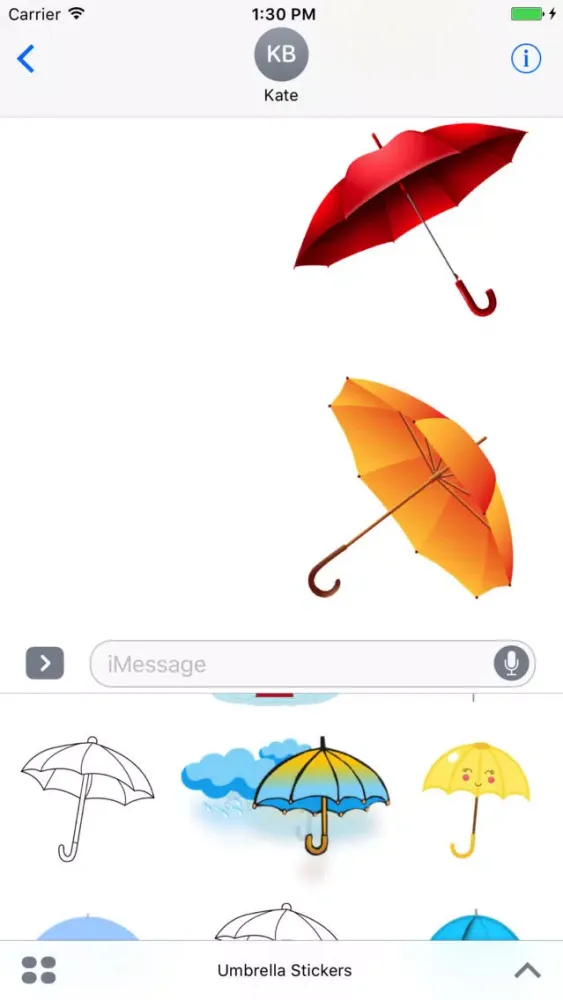 Captures d'écran de Umbrella Stickers