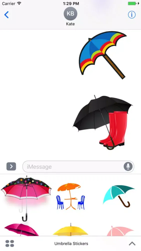 Captures d'écran de Umbrella Stickers