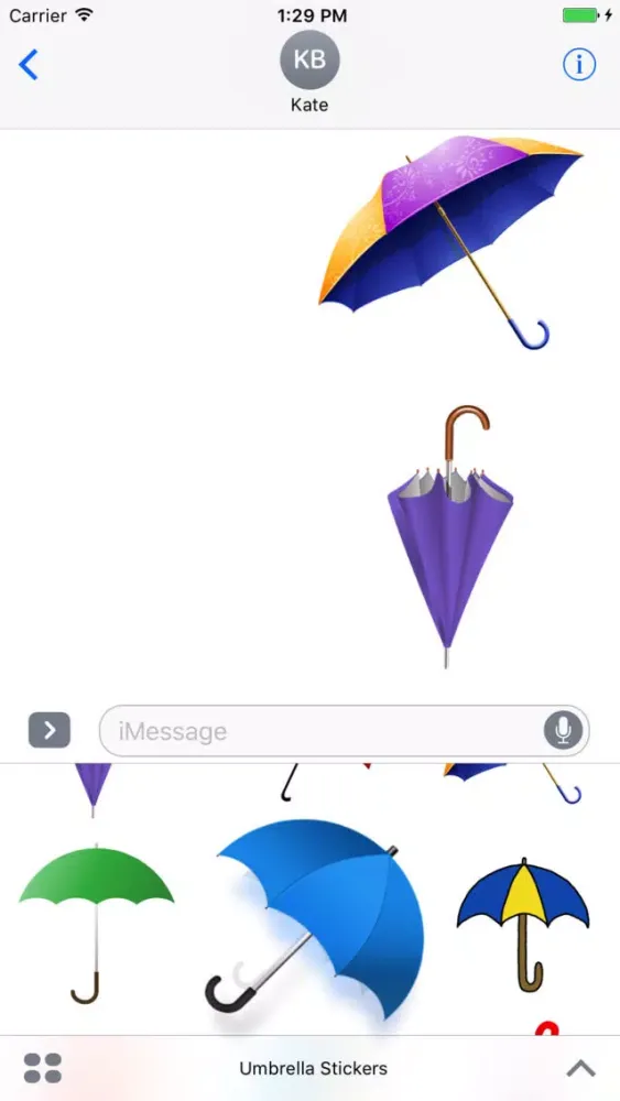 Captures d'écran de Umbrella Stickers