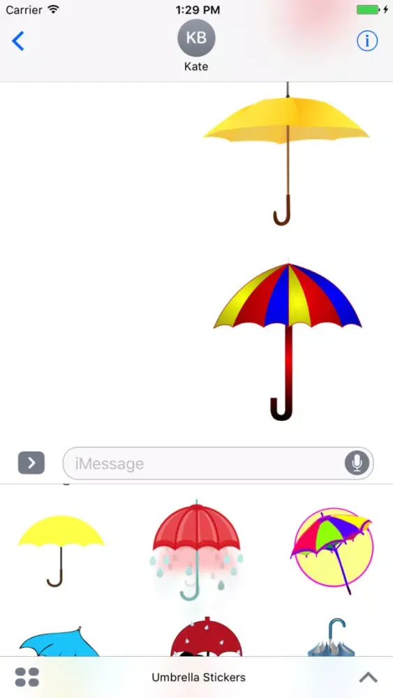 Captures d'écran de Umbrella Stickers