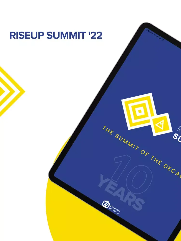 Tangkapan skrin RiseUp Summit '22 iPad 