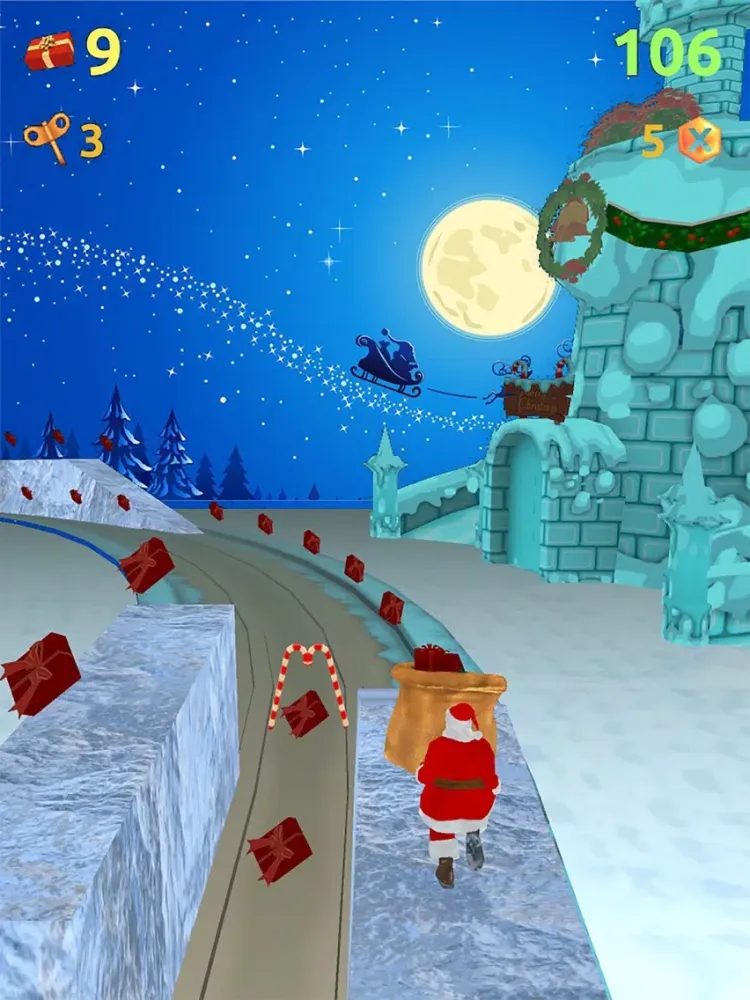 ภาพหน้าจอของ Chiristmas Santa Run Pro - Kids Gift Collection iPad 