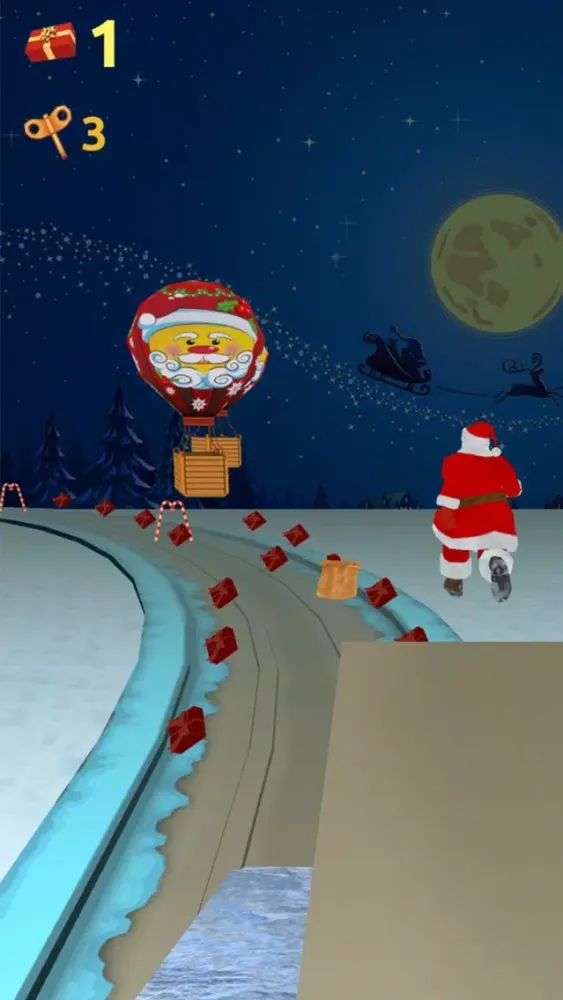ภาพหน้าจอของ Chiristmas Santa Run Pro - Kids Gift Collection
