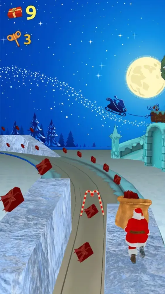 ภาพหน้าจอของ Chiristmas Santa Run Pro - Kids Gift Collection