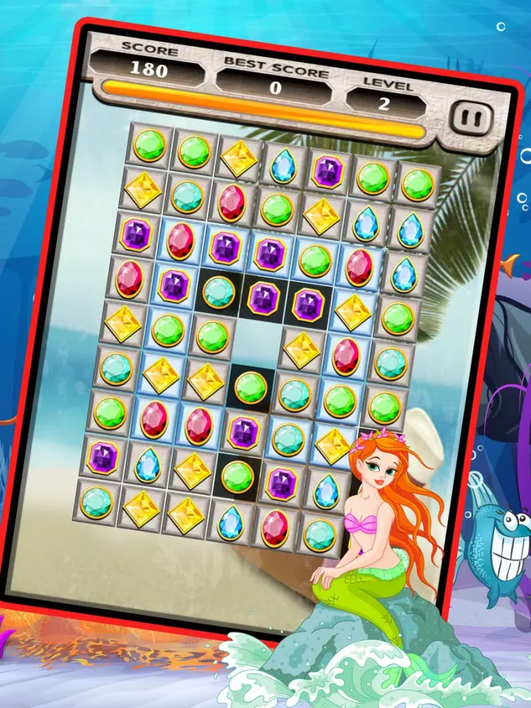 Sea Jewels Star Match 3 iPad  Screenshots