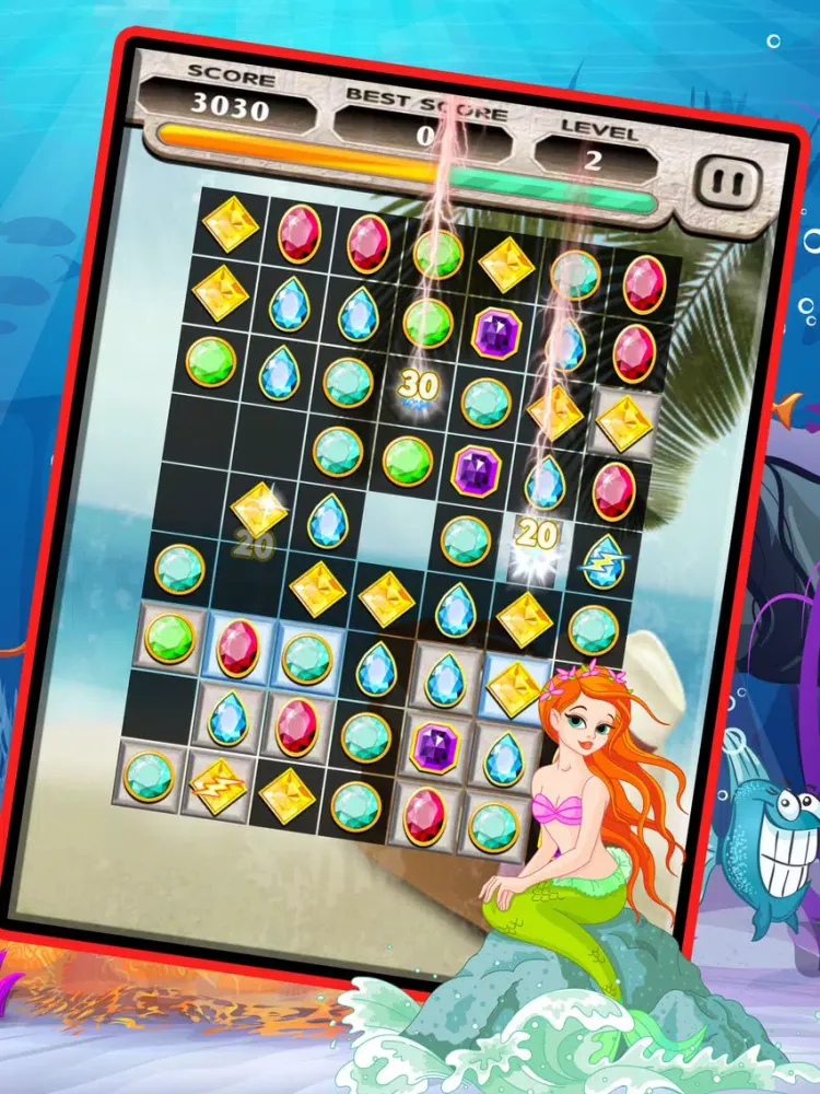 Sea Jewels Star Match 3 iPad  Screenshots