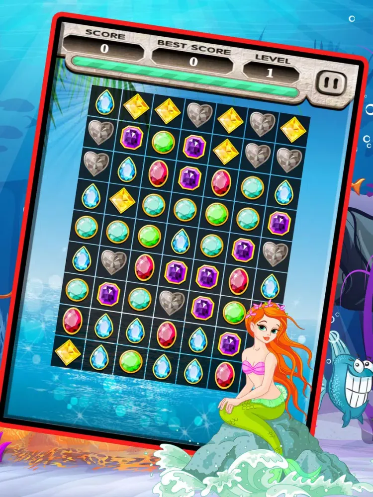 Sea Jewels Star Match 3 iPad  Screenshots