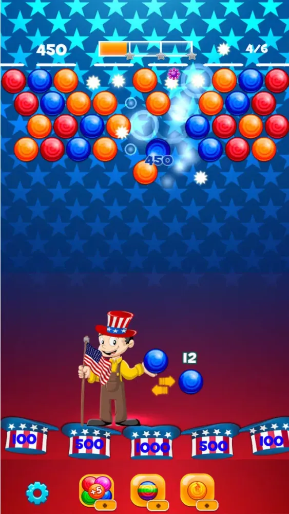 Captures d'écran de Independence Day Bubble Shooter Adventures Pro