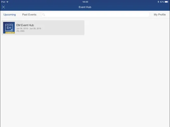 EM Event Hub iPad  Screenshots